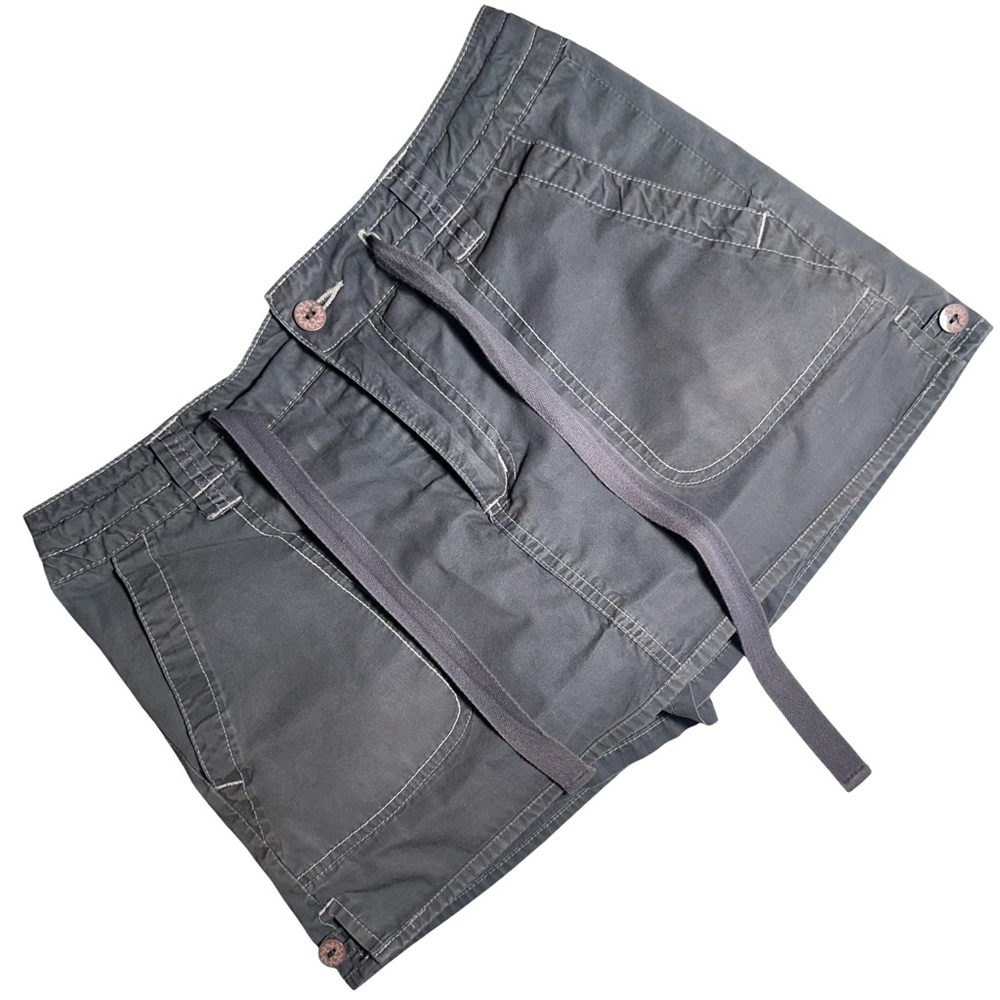 Smart Set Skort S Y2K Vintage Cargo Mini Skirt Shorts Dark Grey Drawstring